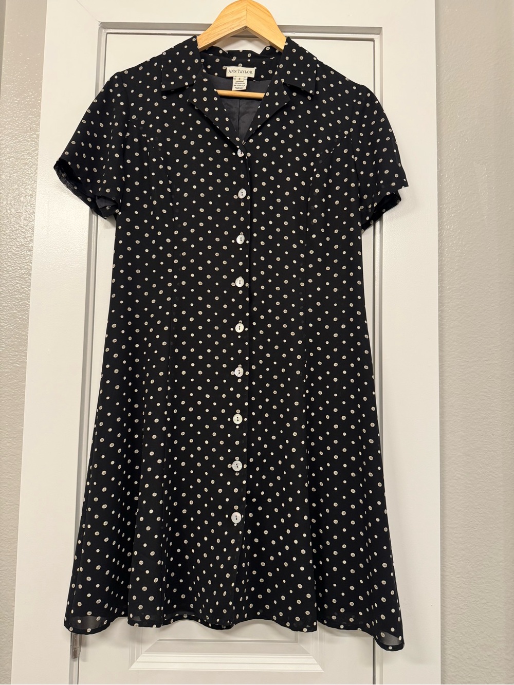 Ann Taylor Black Polka Dot Dress